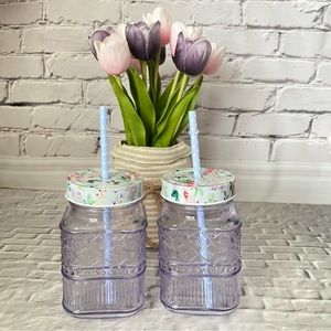GODINGER SET OF 2 CLARO MASON JAR GLASSES